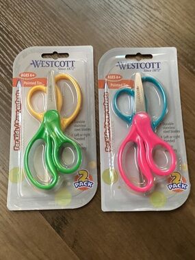 Westcott kids pointed tip scissors bundle NEW